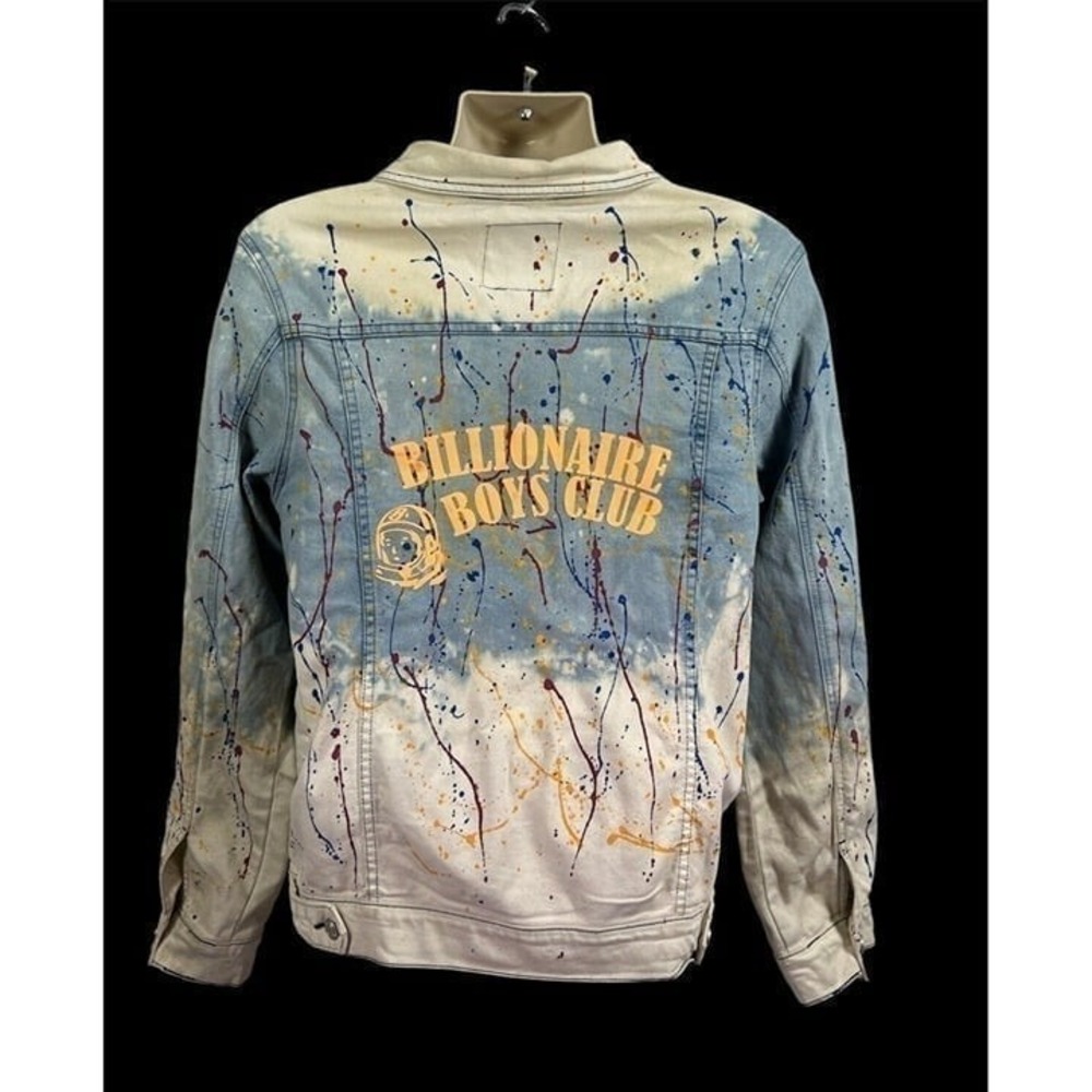 vtg y2k Billionaire Boys Club Demolition Denim Streetwear Trucker Jacket  sz S
